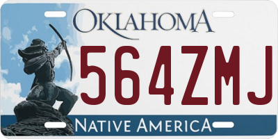 OK license plate 564ZMJ