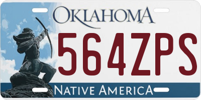 OK license plate 564ZPS