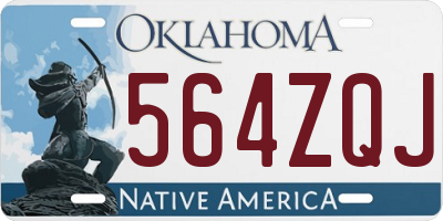 OK license plate 564ZQJ
