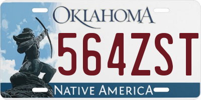 OK license plate 564ZST