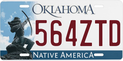 OK license plate 564ZTD