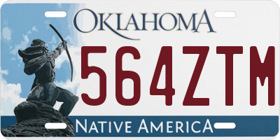 OK license plate 564ZTM