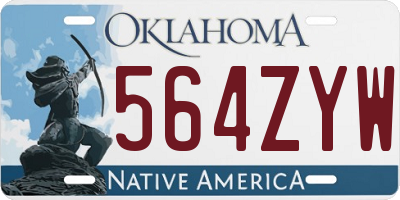 OK license plate 564ZYW