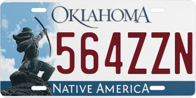 OK license plate 564ZZN