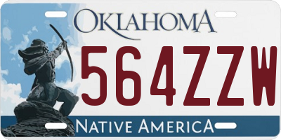 OK license plate 564ZZW