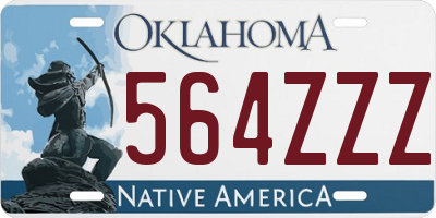 OK license plate 564ZZZ