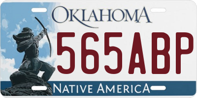 OK license plate 565ABP