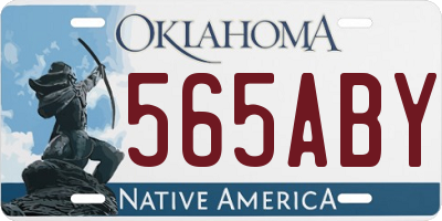 OK license plate 565ABY