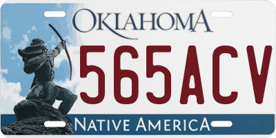 OK license plate 565ACV