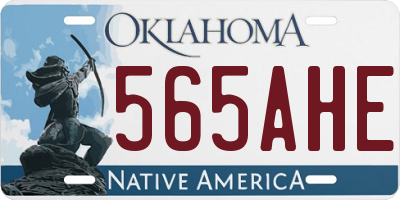 OK license plate 565AHE