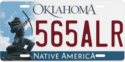 OK license plate 565ALR