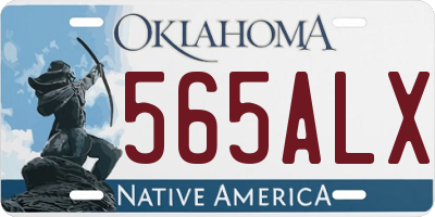 OK license plate 565ALX
