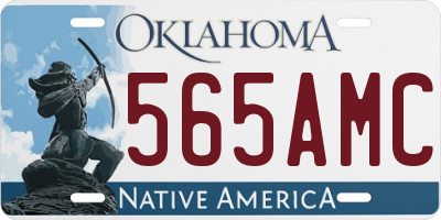 OK license plate 565AMC