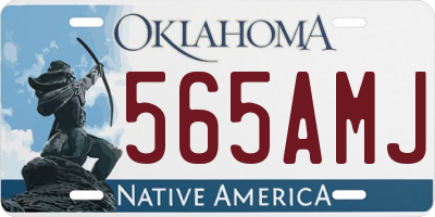 OK license plate 565AMJ