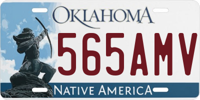 OK license plate 565AMV
