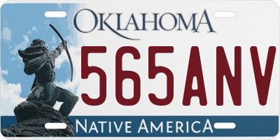 OK license plate 565ANV