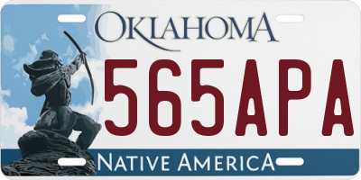 OK license plate 565APA