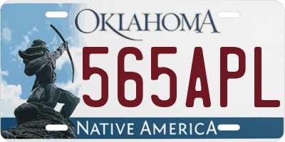 OK license plate 565APL