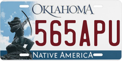 OK license plate 565APU