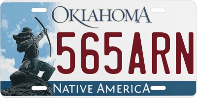OK license plate 565ARN