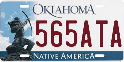 OK license plate 565ATA