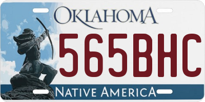 OK license plate 565BHC