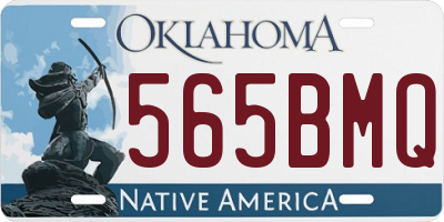 OK license plate 565BMQ