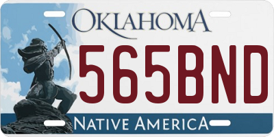 OK license plate 565BND