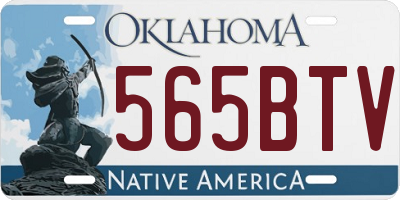 OK license plate 565BTV