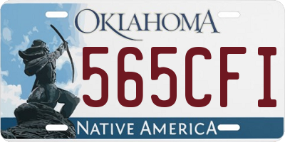 OK license plate 565CFI