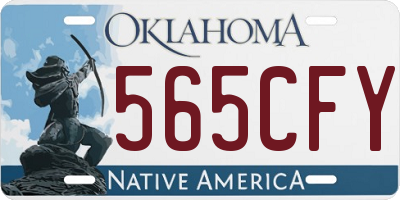 OK license plate 565CFY