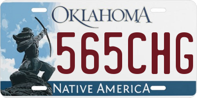 OK license plate 565CHG