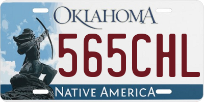 OK license plate 565CHL