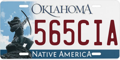 OK license plate 565CIA