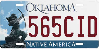 OK license plate 565CID
