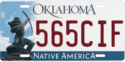 OK license plate 565CIF
