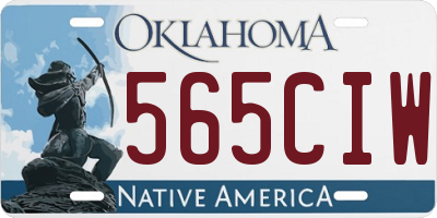 OK license plate 565CIW