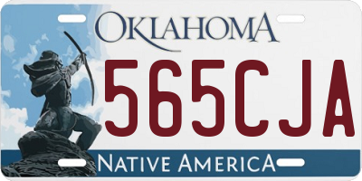 OK license plate 565CJA