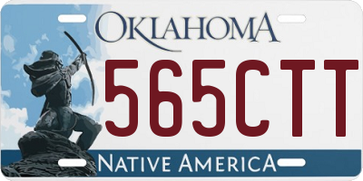 OK license plate 565CTT