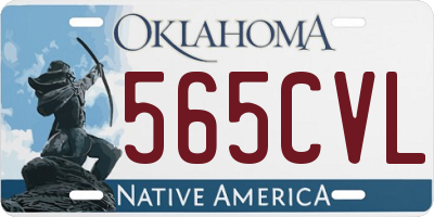 OK license plate 565CVL