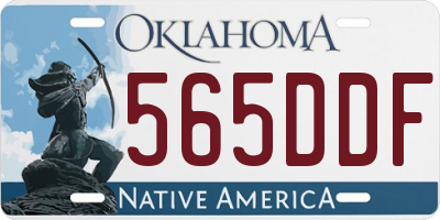OK license plate 565DDF