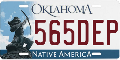 OK license plate 565DEP