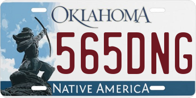 OK license plate 565DNG