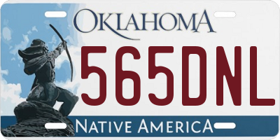 OK license plate 565DNL