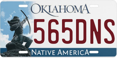 OK license plate 565DNS