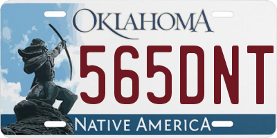 OK license plate 565DNT