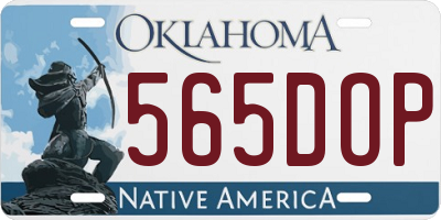 OK license plate 565DOP