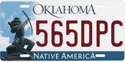 OK license plate 565DPC