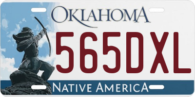 OK license plate 565DXL