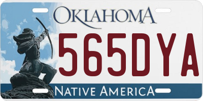 OK license plate 565DYA